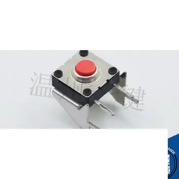 10 шт. оригинальный новый сенсорный выключатель TS-I007J, 2 контакта, 10*10, водонепроницаемый кронштейн для ремня, красная кнопка, Электрический разъем, кнопка