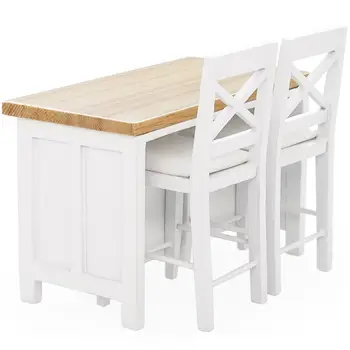 Миниатюрная барная стойка Odoria 1:12, Обеденный стол с 2 высокими стульями, барные стулья, набор кухонной мебели, аксессуары для кукольного домика, декор