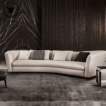 Итальянский современный минималистичный тканевый диван для гостиной, легкий роскошный дизайнерский диван для трех человек на заказ
