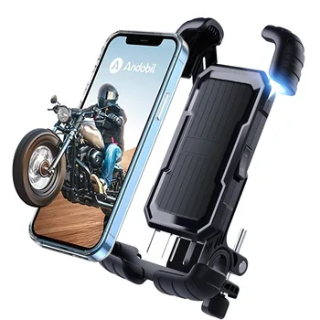 WINNERGO Держатель для телефона для мотоцикла/велосипеда с обзором 360 °, противоударная подставка с GPS-зажимом для мобильных телефонов с диагональю 4,7-7 дюймов