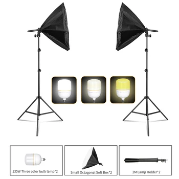 портативный софтбокс размером 50 см для фотосъемки с равномерным мягким освещением, подходящий для съемки небольших объектов с помощью 2-метрового штатива с лампочками Muti Lighting