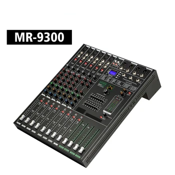 MR-9300 MR 9300 Mp3 Профессиональная аудиомикшерная консоль DJ плеер Независимое фантомное питание 8 каналов USB Blue tooth