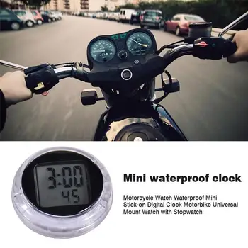 Мотоциклетные часы Водонепроницаемые Мини-цифровые часы на липучке, Универсальные часы на мотоцикле с секундомером, Автоаксессуары