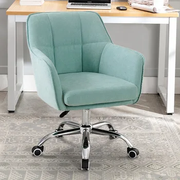 Полностью съемный моющийся компьютерный стул Офисный стул Регулируемое вращающееся кресло Тканевое сиденье Стул для домашнего кабинета