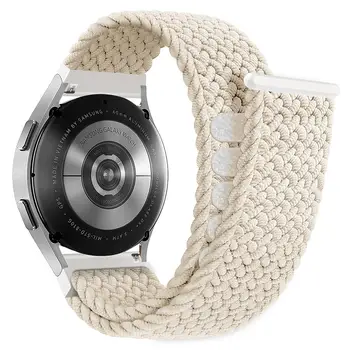 Плетеный ремешок Solo Loop для Samsung Galaxy Watch 5/pro/4/6/ Классический/46 мм/3/активный 2 Эластичный браслет Huawei watch GT/2/3/ pro band