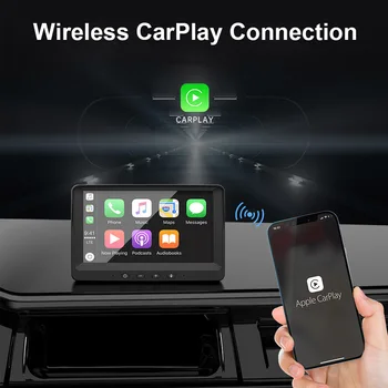 FM-передатчик AUX Автомобильный MP5 Плеер Беспроводной 7-Дюймовый Сенсорный Экран для Apple CarPlay Android Авто Аксессуары Громкой Связи Bluetooth