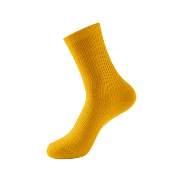 Носки из 100% чистой шерсти, женские вязаные утолщенные носки средней длины, антибактериальные, дезодорирующие и теплые шерстяные носки, окрашиваемые