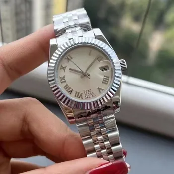 Женские часы класса люкс 904L из нержавеющей стали, сапфировые водонепроницаемые часы AAA 31 мм